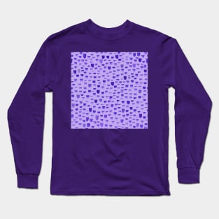 Purple Handmade Brush Strokes Long Sleeve T-Shirt